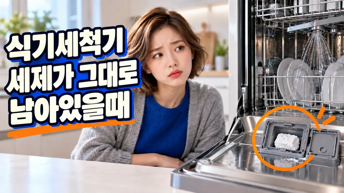 dishwasher detergent leftover